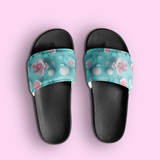 Women's Turquoise Blue small slides